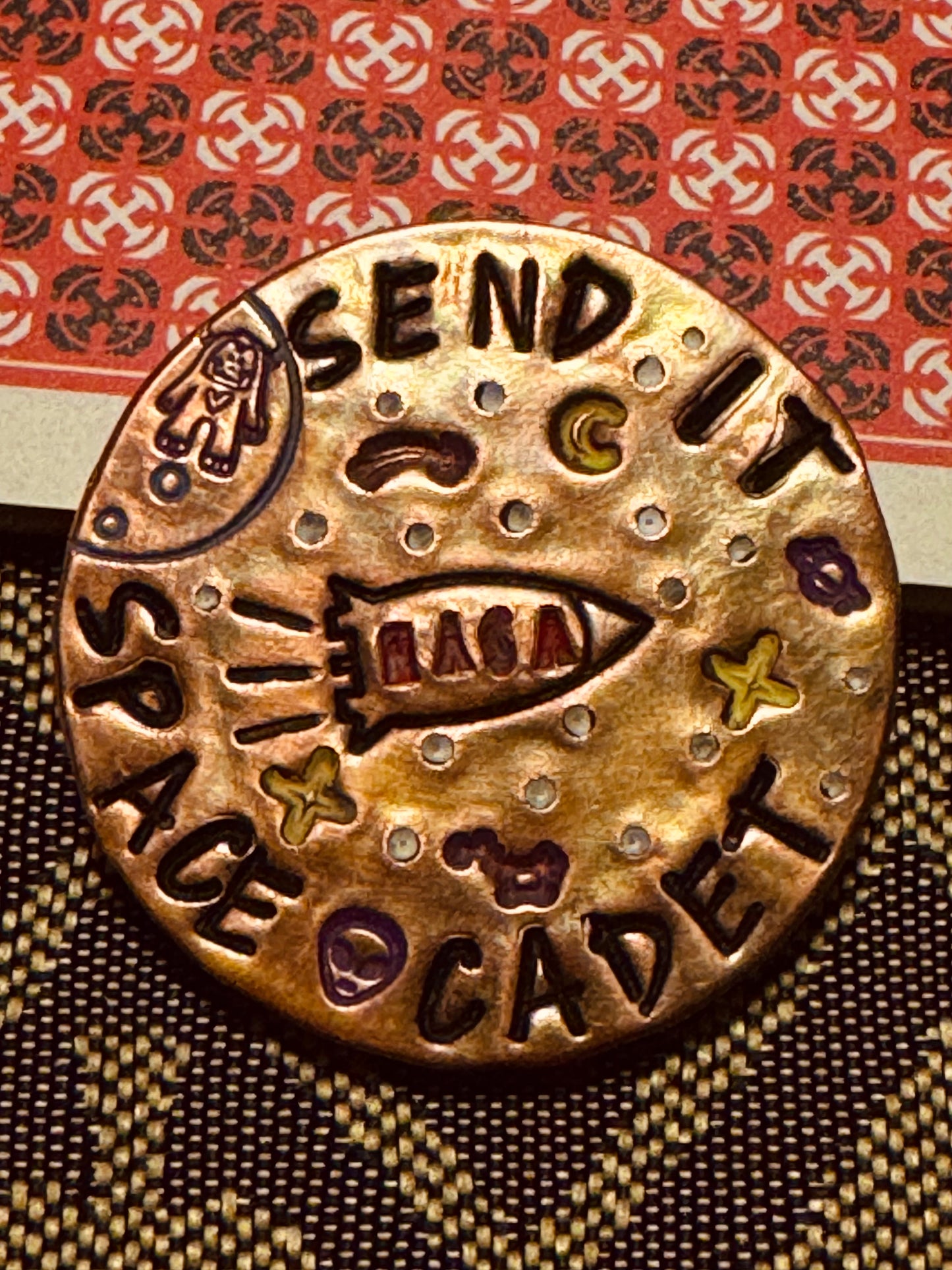Custom Hand-Stamped Copper Golf Ball Marker